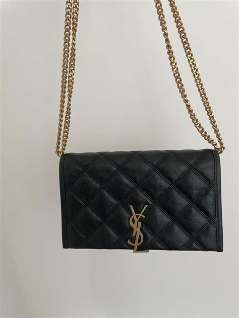 ysl becky chain wallet review|YSL Becky Chain Wallet Handbag .